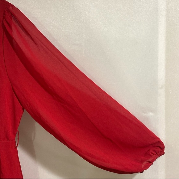 Jillumi Women's 8 Red Long Sleeve Dress - Picture 6 of 13